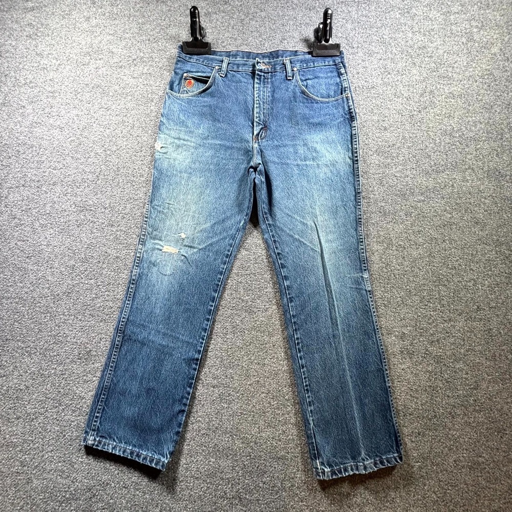 Vintage Wrangler 20X Jeans Mens 38x32 Blue Denim Slim Fit Straight Leg 25MWXSN